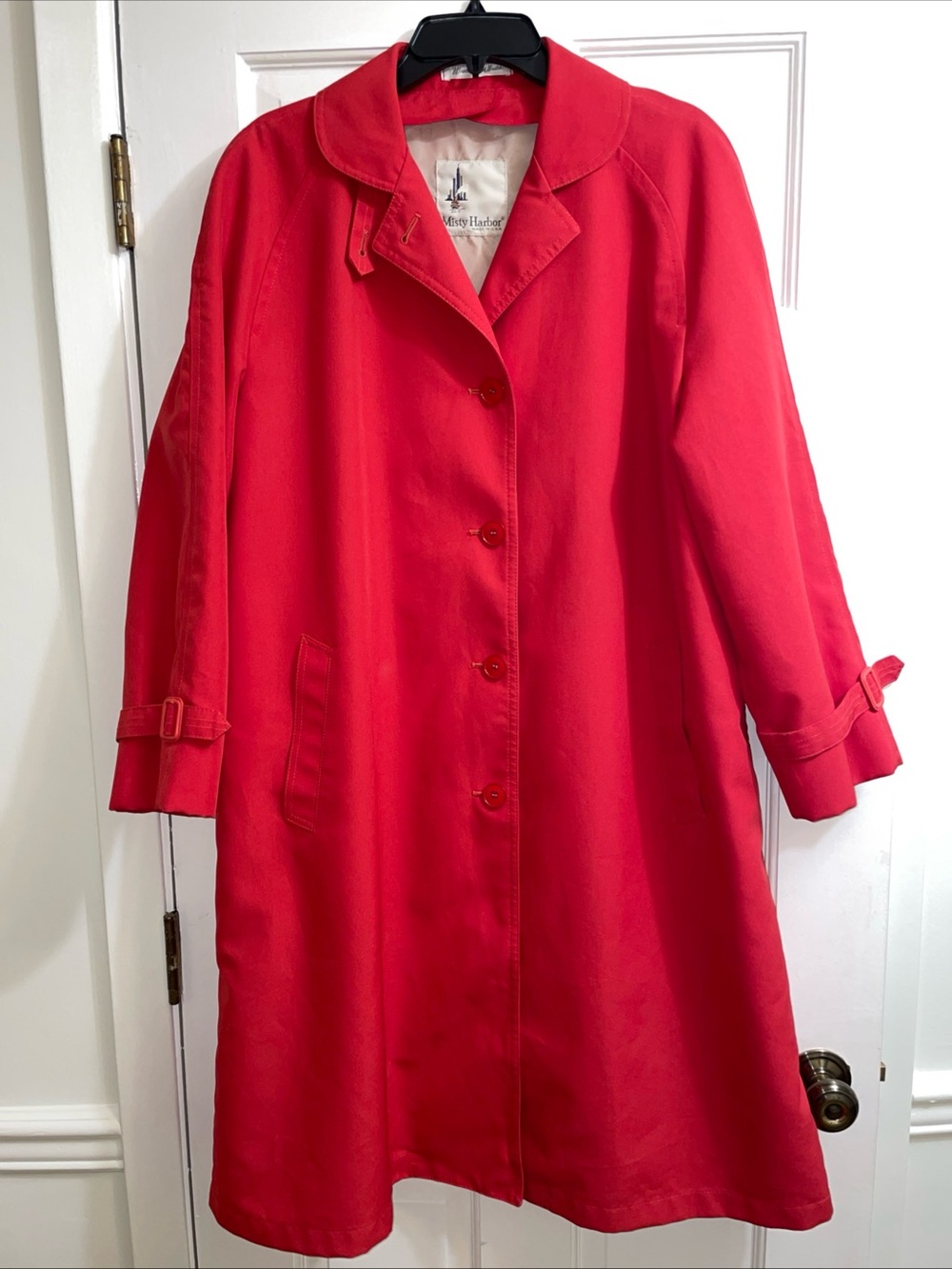 Misty Harbor Vintage women's trench coat Size 14 petite Made in USA